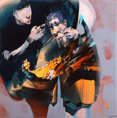 Let It Go by Robert Proch, acrylic and ink, offered Dec 2018