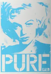 Marilyn (Blue) by Pure Evil, screenprint, offered Dec 2018