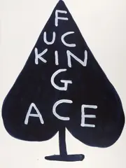 Fucking Ace by David Shrigley, 2018, Linocut, on Somerset paper, the full sheet, offered Dec 2018