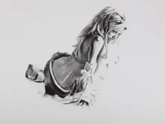 Girl Dressed As Rikku by Ian Francis, screenprint, offered Dec 2018
