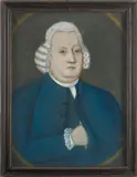 portraits of a gentleman and his wife by Benjamin Blyth, pastel on paper, sold Apr 2012