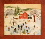 winter landscape by Jeanne Davies, oil on canvas, sold Apr 2012