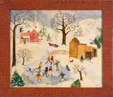 winter landscape by Jeanne Davies, oil on canvas, sold Apr 2012