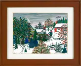 winter landscape by Hattie Klapp Brunner, watercolor and gouache on paper, sold Apr 2012