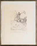 of Don Quixote by Salvador Dalí, drypoint, offered Apr 2012