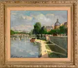cityscape by Pierre Sicard, oil on canvas, sold Apr 2012