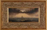 seascape by Alexander C. Stuart, oil on board, sold Apr 2012
