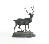 stag by Antoine-Louis Barye, patinated bronze, sold Apr 2012