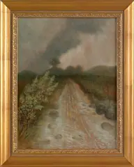 landscape by Ben Austrian, oil on board, offered Apr 2012