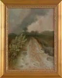 landscape by Ben Austrian, oil on board, offered Apr 2012