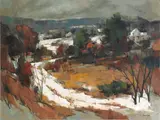 landscape by John Hare, oil on canvas, sold Apr 2012