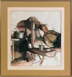 illustration from Zane Grey's Avalanche Country Gentleman April by Frank Schoonover, 1928, oil on canvas, sold Apr 2012