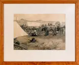 western illustration by De Cost Smith, watercolor and gouache, sold Apr 2012