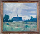 landscape by Gene Klebe, oil on canvas, sold Feb 2012