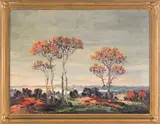 landscape titled {The Golden Autumn} by Leonid Gechtoff, oil on board, sold Feb 2012