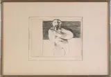 of a man by Leonard Baskin, etching, sold Feb 2012