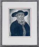 Untitled by Christian Newswanger, engraving, sold Feb 2012