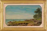 coastal scene by George Thompson Hobbs, oil on board, sold Feb 2012