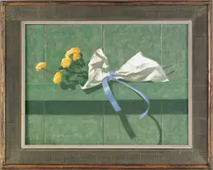 still life by Marc Schoettle, oil on canvas, sold Feb 2012