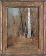 landscape by Seymour Remenick, oil on panel, sold Feb 2012
