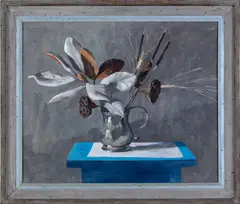 still life by Marc Schoettle, oil on canvas, sold Feb 2012