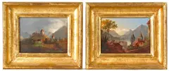 landscapes by Ferdinand Sommer, oil on board, sold Feb 2012