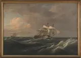 nautical scene by George R. Bonfield, oil on canvas, sold Jan 2012