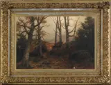 landscape titled October Afternoon by Robert Melvin Decker, oil on canvas, sold Jan 2012