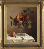 still life with a compote of fruit by Arnoud Wydeved, oil on panel, sold Jan 2012