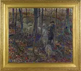 titled Boy With Sheep by John Edward Costigan, oil on canvas, sold Jan 2012