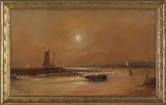 coastal scene by Alexander C. Stuart, oil on board, sold Jan 2012