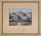 California landscape by Carl Sammons, oil on board, sold Jan 2012