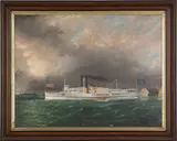 ship portrait of the American side wheeler by James Edward Buttersworth, oil on canvas, sold Jan 2012