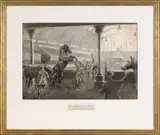 titled Thoroughbred and Hunters Show (Islington 1932) by Lionel Edwards, mixed media, sold Jan 2012