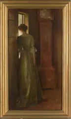 full-length portrait of a woman by John White Alexander, oil on canvas, sold Jan 2012