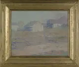 landscape with farm by Charles Schell Corson, oil on canvas, sold Jan 2012