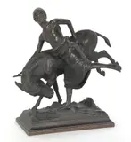 of a blackamore and donkey by Paul Aichele, bronze, sold Jan 2012