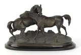 of two horses by Pierre-Jules Mêne, bronze, sold Jan 2012