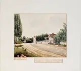 view of Hotel at Falls of Schuykill by William Britton, watercolor on paper, sold Jan 2012
