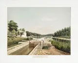 of Outlet Locks at Manayunk by William Britton, watercolor on paper, sold Jan 2012