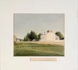 view At Manayunk Corner of Green Lane by William Britton, watercolor on panel, sold Jan 2012