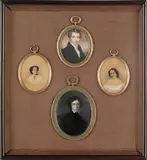 miniature portrait of Dr. Federal Vanderburgh of New York City by Aimée Thibault, watercolor on ivory, sold Jan 2012