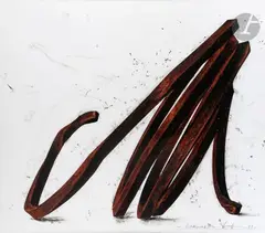 Undertermined line by Bernar Venet, 1989, Gouache, sold Jun 2021