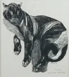 Panthère branchée by Paul Jouve, Lithographie originale, sold Mar 2015