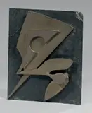 Sans titre by Robert Fachard, Bronze découpé sur ardoise, sold Dec 2014