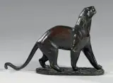 Panthère noire by Georges Lucien Guyot, Epreuve en bronze patiné, sold Jun 2014