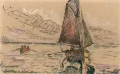 Voilier aux Sables-d'Olonne by Paul Signac, Mine de plomb et aquarelle sur papier, sold Jun 2016