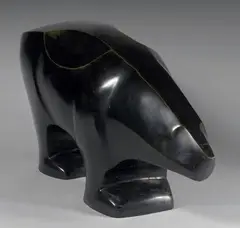 Ours polaire by Ferdinand Parpan, Epreuve en bronze à patine noire, sold Jun 2016
