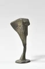 Tête stylisée by Roger Desserprit, 1961, Bronze à la cire perdue patiné, sold Jun 2023
