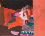 Né de l'ombre by Denise Bourdouxhe, Gouache et pastel sur papier, sold Jun 2013